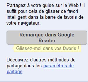 Bookmarlets Google Reader