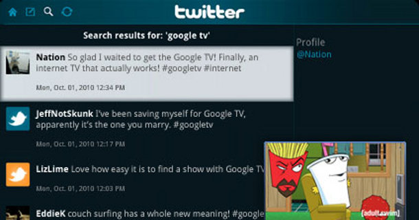 Google TV Twitter