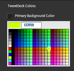 tweetdeck palette