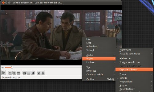 VLC capture d'écran