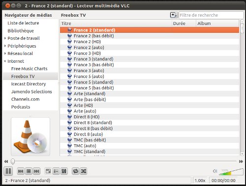 VLC podcasts et radios