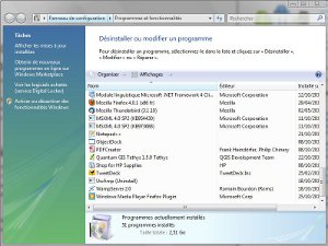 Windows désinstaller programmes