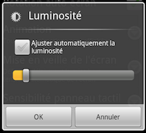 Android Luminosité