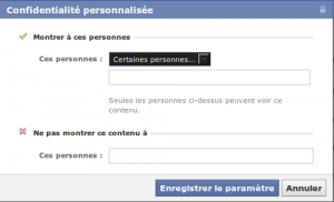 Facebook Confidentialité