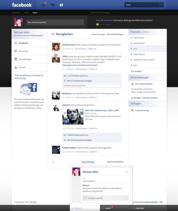 Facebook Redesign par andasoloarts
