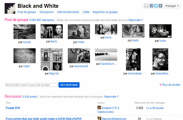 Flickr groupes