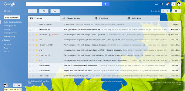 Gmail thème lieu
