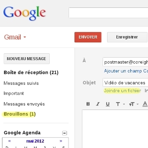 Gmail stockage fichiers