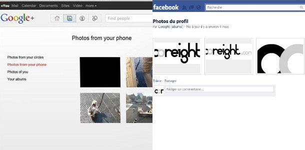 Google+ VS Facebook photos
