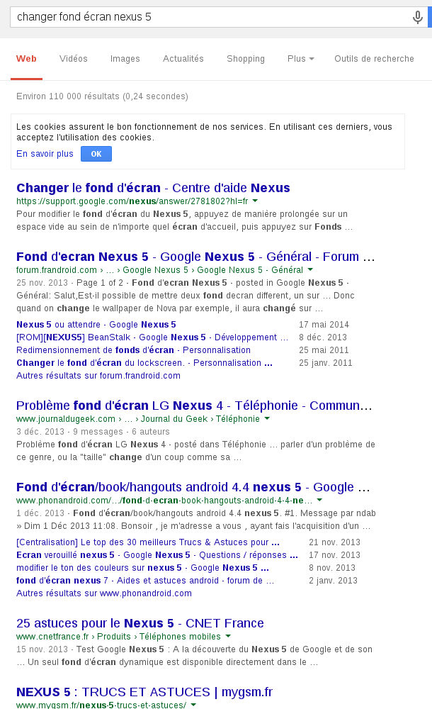 Google recherche exemple