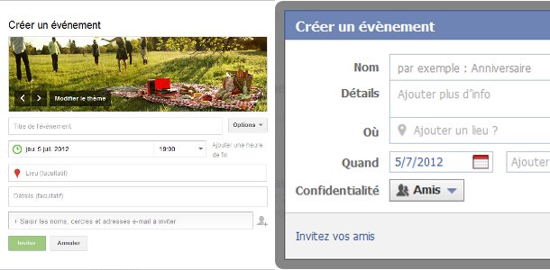 Google+ VS Facebook évènements