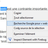 Chrome recherche clic droit