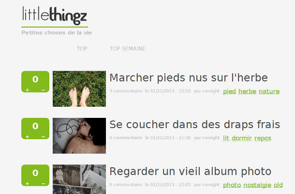 Little thingz page d'accueil