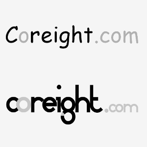 Logo Coreight Comic Sans MS
