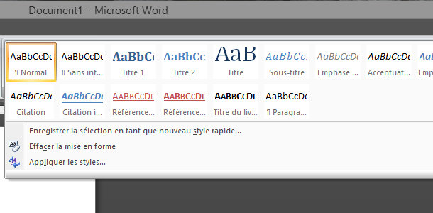Microsoft Word Styles