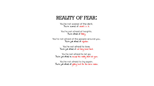 Motivation reality of fear