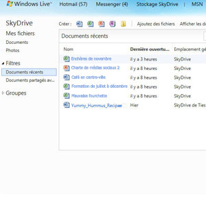 Skydrive documents