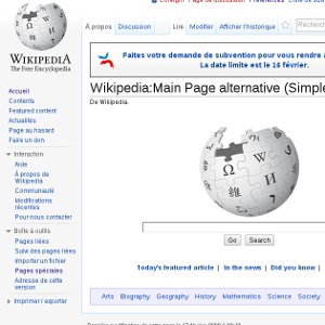 Wikipedia page d'accueil alternative