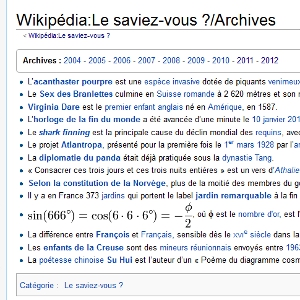 Wikipédia Le saviez-vous ?