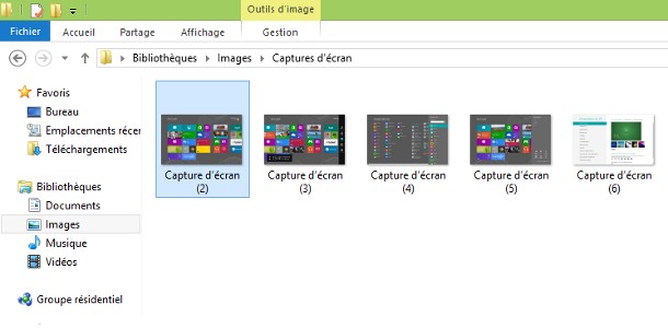 Windows 8 captures d'écran
