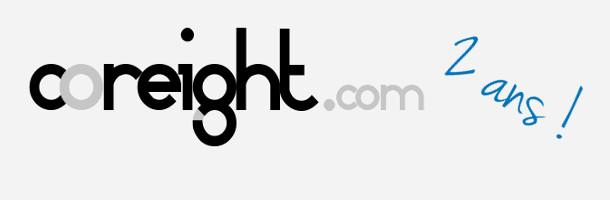 Coreight.com a 2 ans ! Une petite infographie et un nouveau design pour fêter ça
