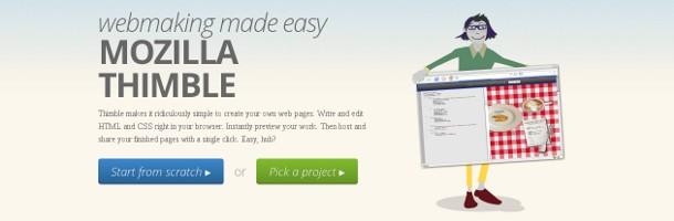 Apprendre et tester le HTML et le CSS en ligne avec Mozilla Thimble